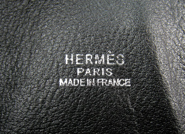 Fake Hermes Togo Leather Handbag Black 8076 - Click Image to Close